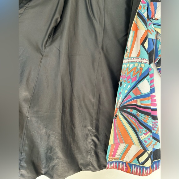Emily In Paris Emilio Pucci colorful silk day coat size 38IT - Picture 5 of 10